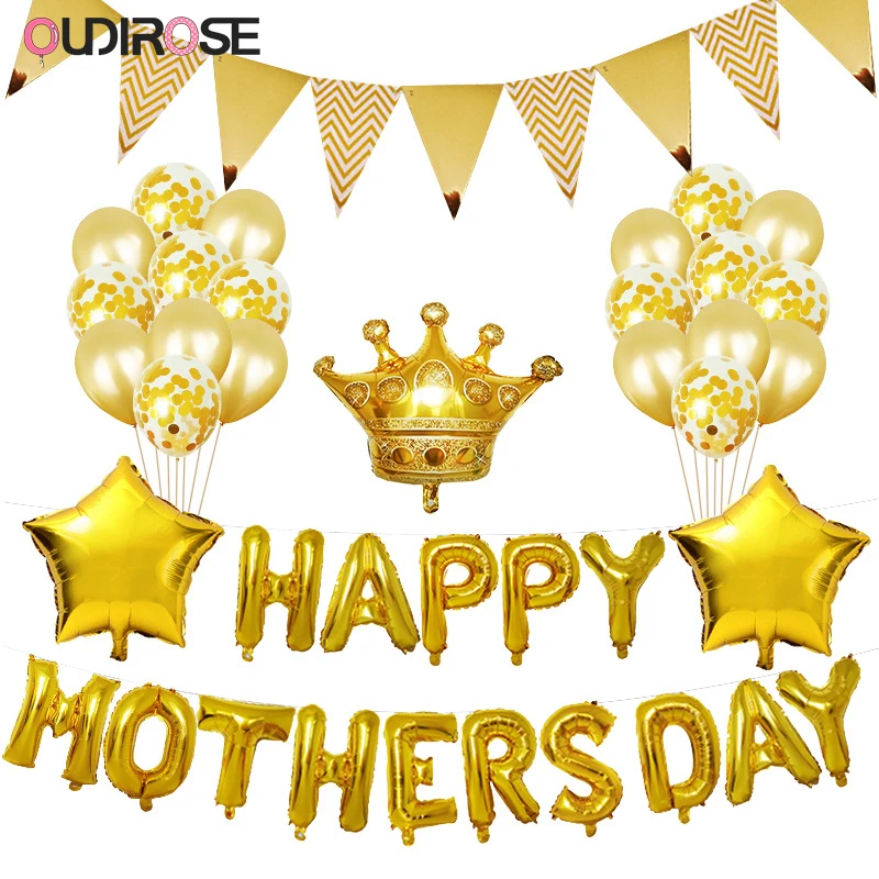 16 дюймов Тема дня матери фольга смешанные воздушные шары набор День Рождения
