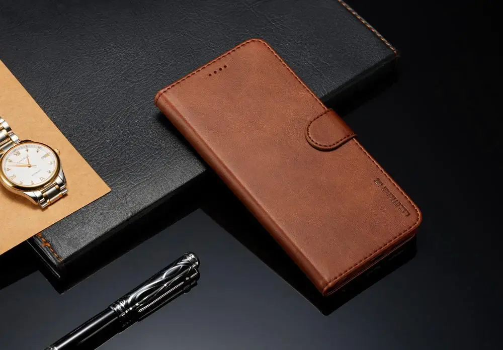 Деловой Роскошный кожаный чехол бумажник для телефона Xiaomi Redmi Note 6 Магнитный Pro Coque