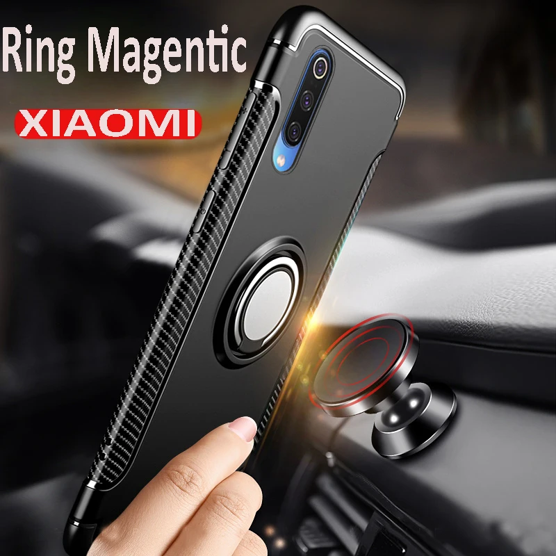 Роскошный противоударный автомобильный чехол с магнитным кольцом для Xiaomi mi 9 T Pro 8