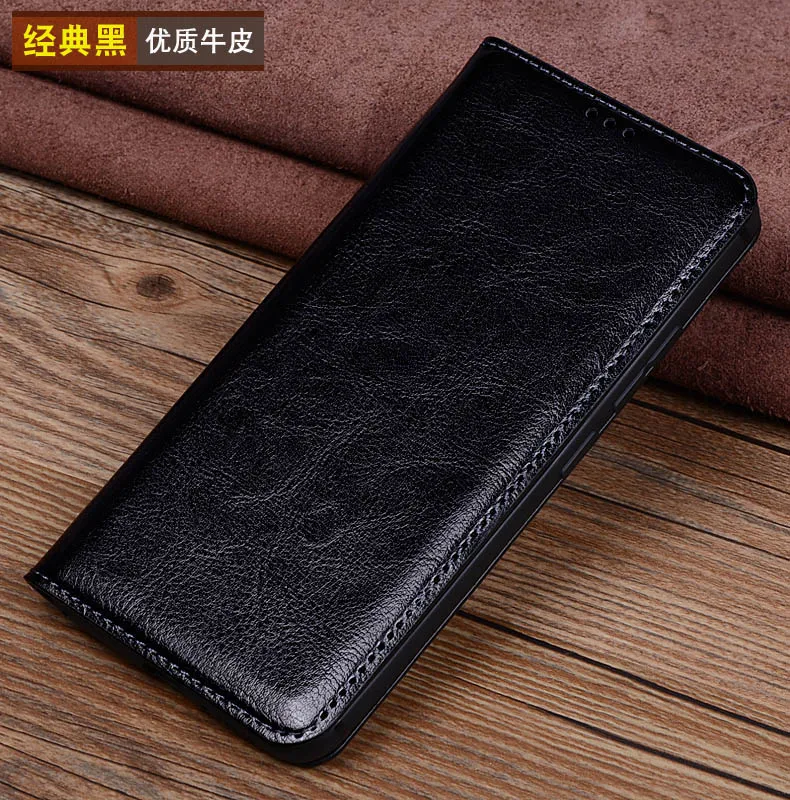 Для Xiaomi Redmi Note 7 чехол из натуральной кожи откидная крышка ТПУ ударопрочный для