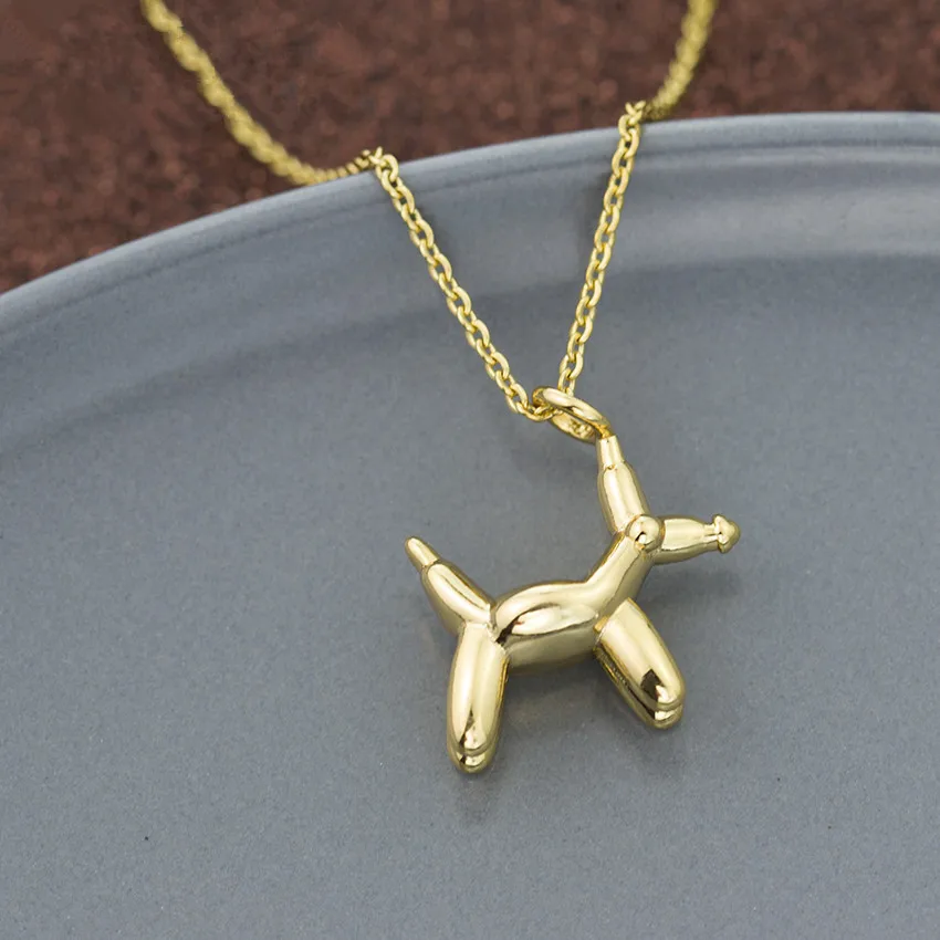 Минималистичное ожерелье в виде собаки с воздушным шаром для женщин Детская