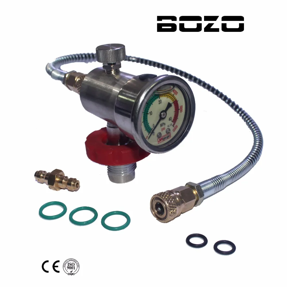 

PCP Scuba Diving Valve CO2 Filling Station Valve 40mm Gauge for CF Cylinder Air Inflation to Small HPA Tank Refill Adapter