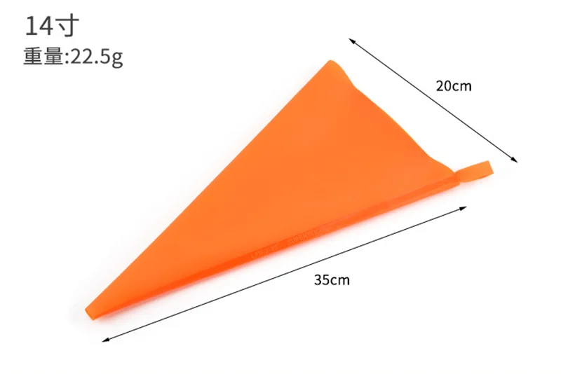 Size 14inch Модный многоразовый силиконовый кондитерский мешок инструменты для украшения торта кекс «сделай сам» новые кондитерские пакеты кухонные торты Кондитерские принадлежности - Цвет: Size 14inch