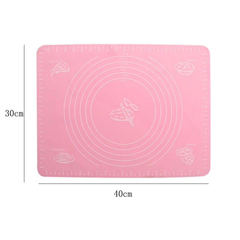 Pink 26x29 Аксессуары для гаджетов для кухни сликоновые не прилипающие коврик для мучных изделий коврик для замеса теста показать весы коврик для выпечки Инструменты для торта кухня посуда - Цвет: Pink 26x29