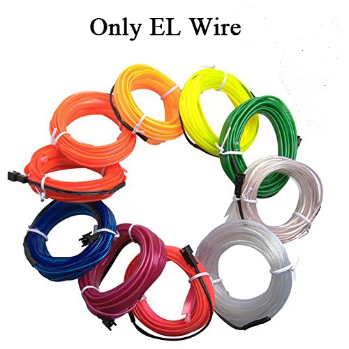 OSIDEN EL Wire светильник для автомобиля 1M2M3M5M неоновый струнный светильник s Танцевальная вечеринка Декор неоновый светильник светодиодный светильник гибкий водонепроницаемый светодиодный светильник полоса - Испускаемый цвет: Only EL wire