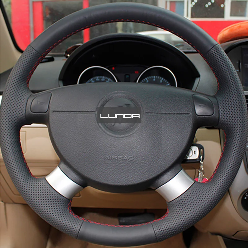 LUNDA черный чехол на руль для Chevrolet Lova Aveo Buick Excelle Daewoo Gentra 2013- Chevrolet Lacetti 2006-2012