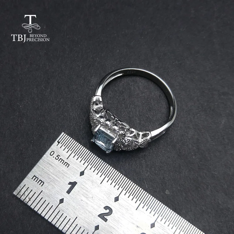Женское кольцо с аквамарином TBJ Ювелирное Украшение из драгоценных камней