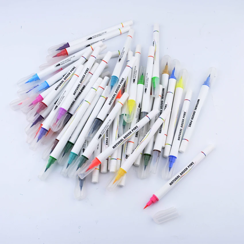 12/24/36/48Color Art Marker Watercolor Brush Pens for School Supplies Stationery Drawing Coloring Books Manga Calligraphy Pen|Маркеры для