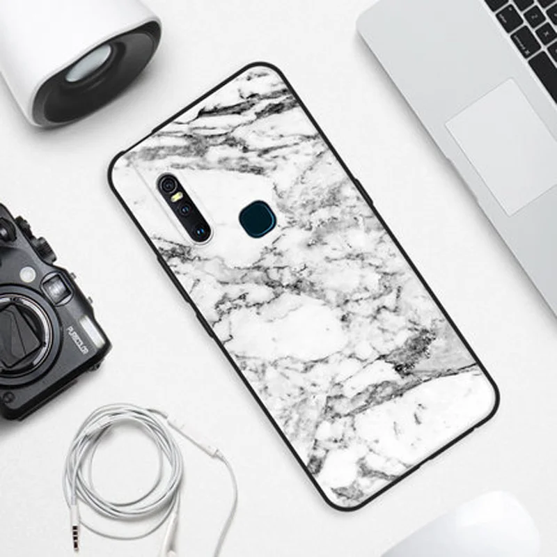 Чехол S1 с рисунком под дерево и камень для vivo V1831A Мягкая силиконовая задняя