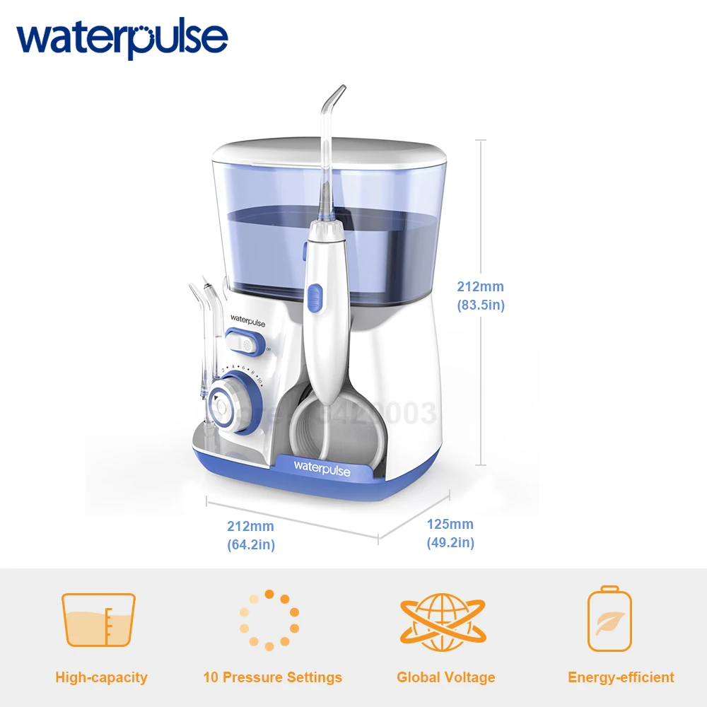 Ирригатор Waterpulse V300 для полости рта 800 мл стоматологическая струя воды 10 режимов