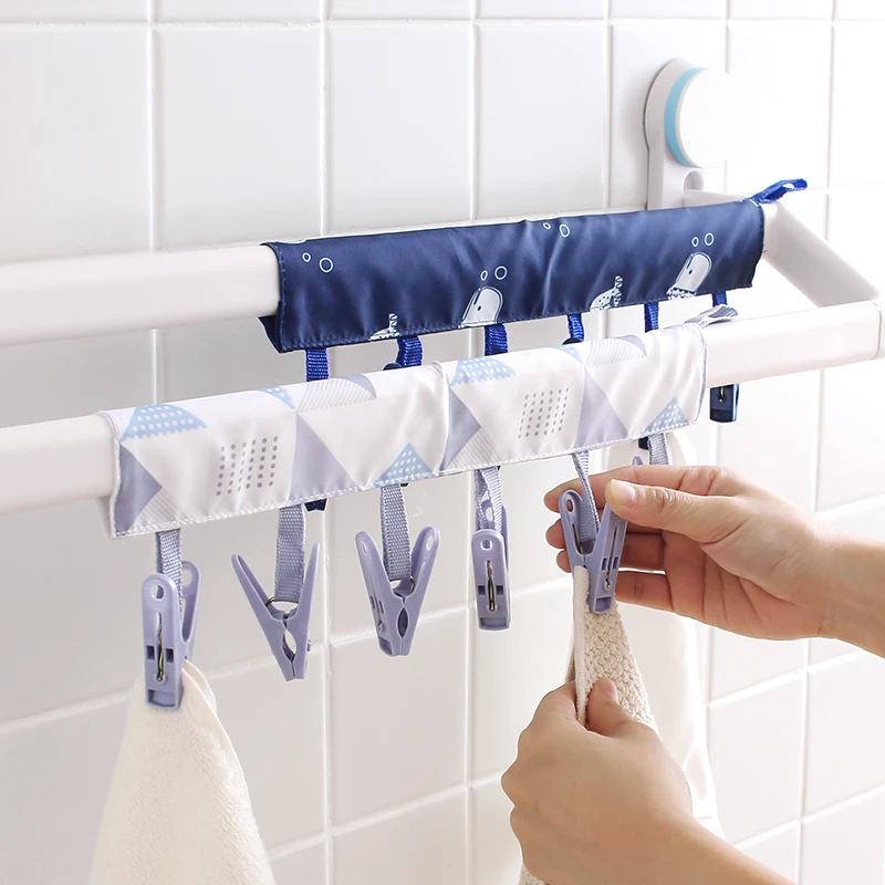 1pcs 34cm multi-functional portable clothes clip travel necessary to save hook space bathroom hooks