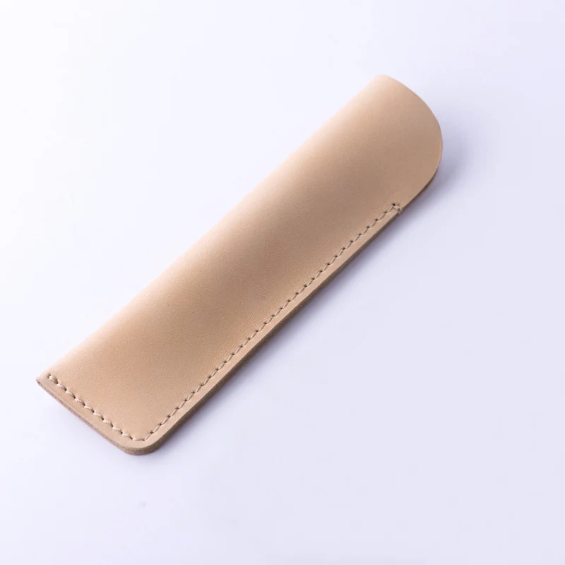 100 pieces for a lot Vegetable Tanned Leather Fountain Pen Bags Pencil Cases Handmade Vintage Stationery Leather Pen Bag