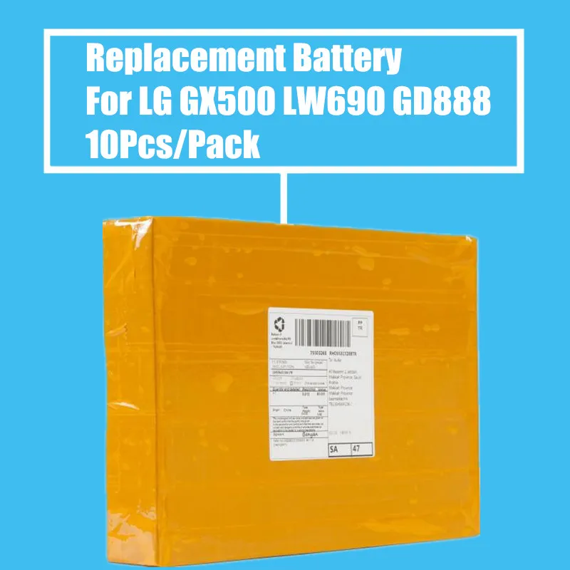 Новое поступление 10 шт./упак. аккумулятор емкостью 1500 мАч для LG GM750 GD888 GT540 GX500 P503 P500