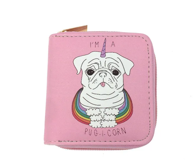 16 short purse JR Новинка, короткий кошелек из искусственной кожи на молнии с рисунком арбуза, панды, кота, кролика, медведя, животных, для девушек, кошелек для денег, ID, карт, кошелек для монет - Цвет: 16 short purse JR