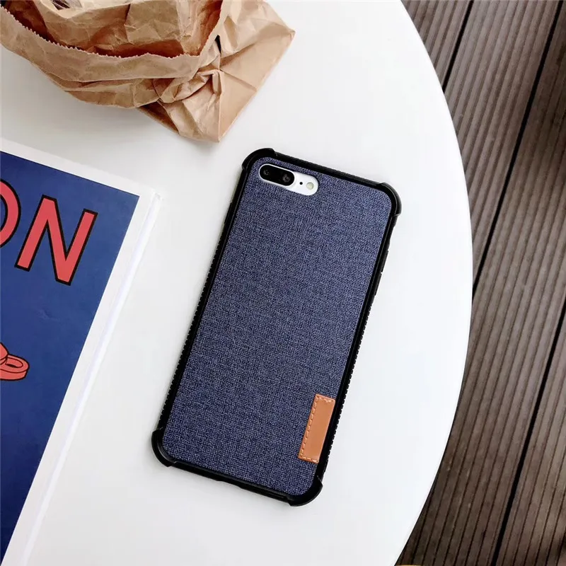 Heavy Duty Cloth Texture Case Coque For iPhone 7 Luxury Soft Silicone Phone Cases XS Max XR 8 Plus 6 6s 5s Fabric Cover |