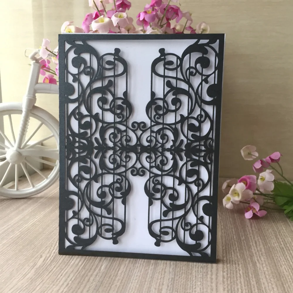 40 шт./лот шикарная жемчужная бумага новая музыкальная тема пригласительные