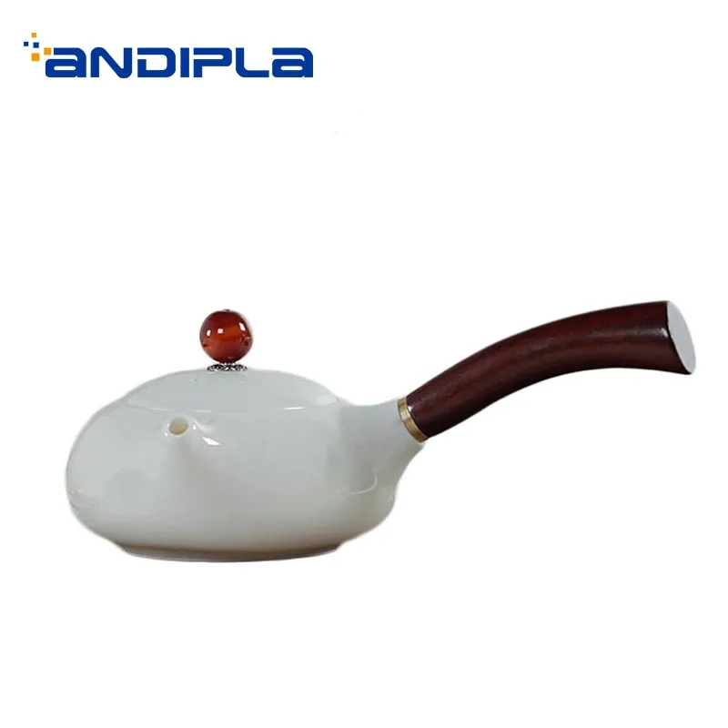 180 мл благородный чайный горшок керамический нефритовый фарфоровый с деревянной