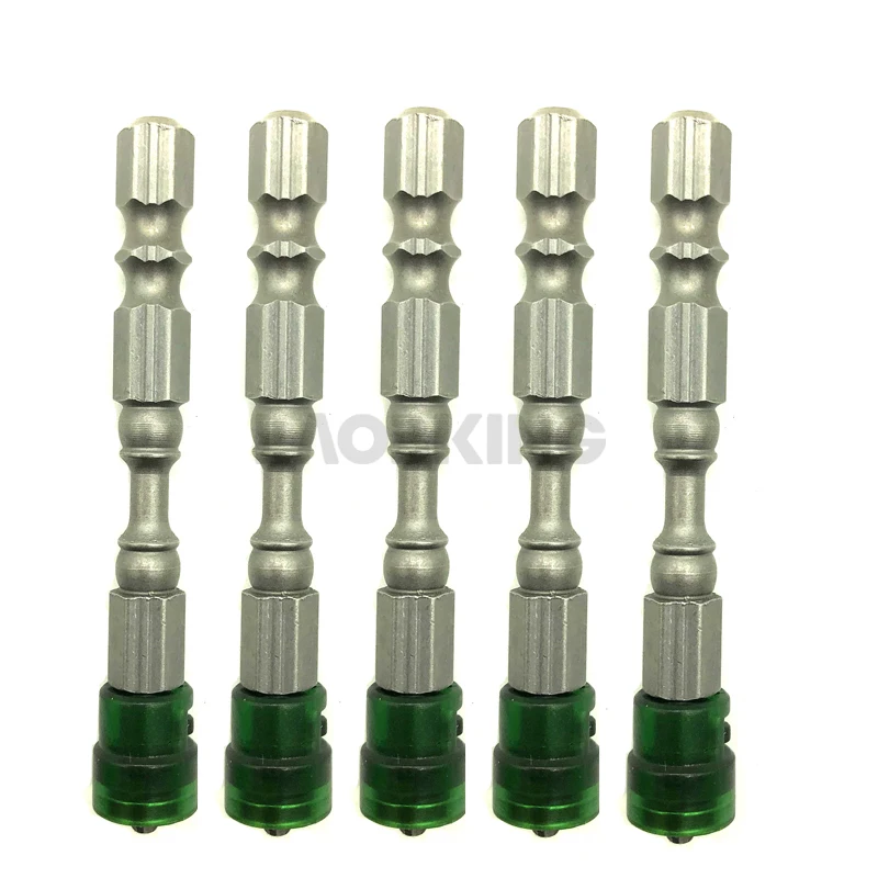 5pcs green single 5 шт. PH2 Магнитная отвертка бит против скольжения S2 стальной электрический отвертка набор 1/" шестигранный хвостовик с одной головкой электроинструменты - Цвет: 5pcs green single