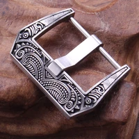 wholesale retro watch band buckle 18 20 22 24mm strap stainless steel metal pin clasp watchband accessories