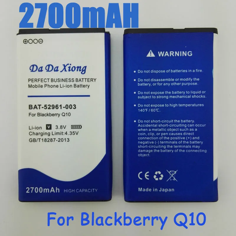 2700 мА · ч ACC 53785 201 / BAT 52961 003 NX1 Сменный аккумулятор для Blackberry Q10 LTE SQN100 1|Аккумуляторы