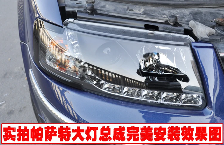 D_YL автомобильный Стайлинг для VW Passat B5 фары 2000-2005 Passat светодиодный фары DRL Объектив двойной луч H7 HID Ксеноновые би ксеноновые линзы