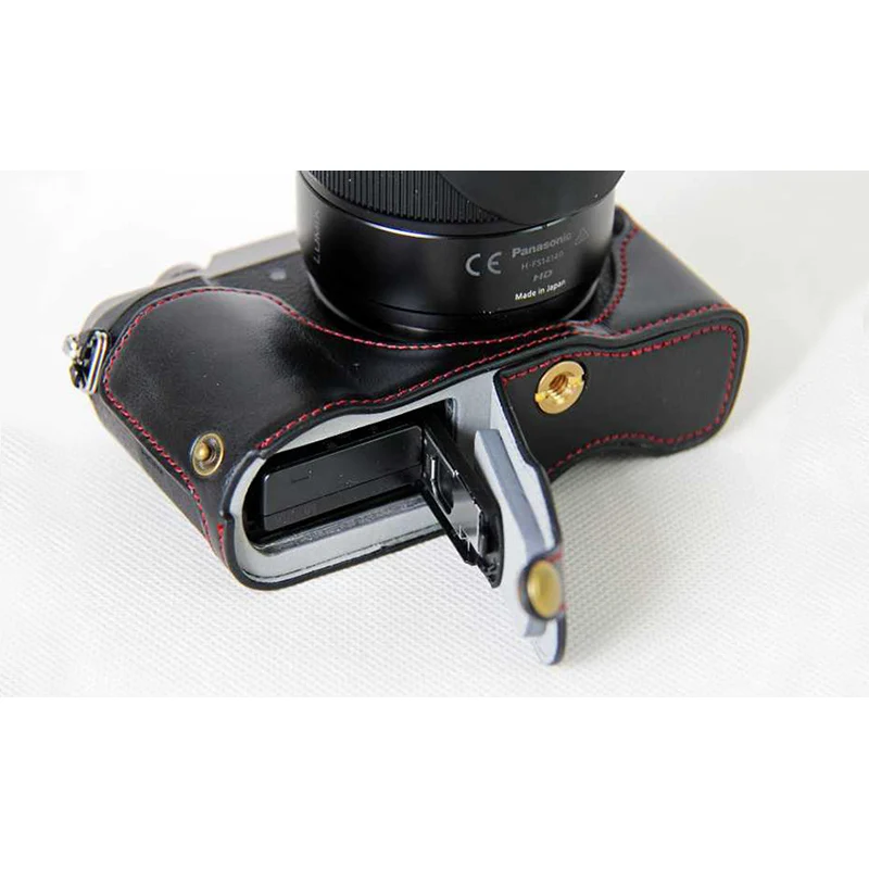 Чехол из искусственной кожи с полукорпусом сумка для камеры чехол Panasonic Lumix DMC-GX80
