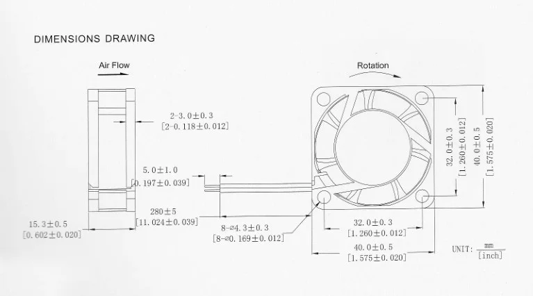 Новый оригинальный Бесщеточный Охлаждающий вентилятор постоянного тока 24 В 4 см