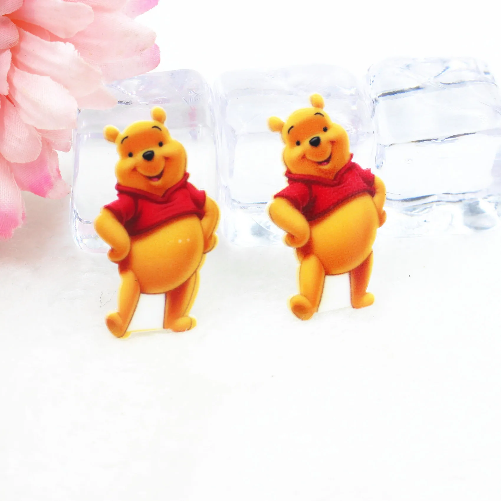 Kawaii Мультфильм плоское заднее украшение из смолы фигурка медведь животное