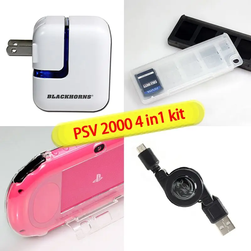 Игровые аксессуары для PSV Vita 2000( 2000 Hare Shell чехол + AC настенное зарядное устройство