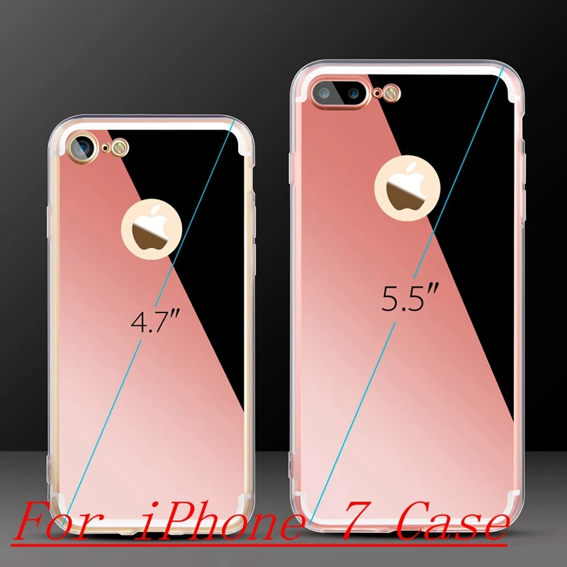 Модный роскошный зеркальный мягкий чехол для Iphone 6 S 4 7 дюймов из ТПУ с рамкой 7/Plus 6S