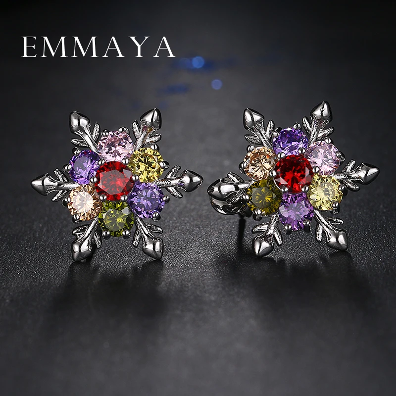 Женские серьги гвоздики с кристаллами Emmaya 2017|fashion stud earrings|stud earringsstud earrings for women |