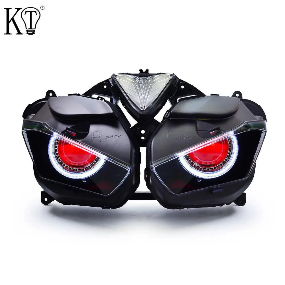 Red Demon Eye KT светодиодный фар для Yamaha R3 R25 - Цвет: Red Demon Eye