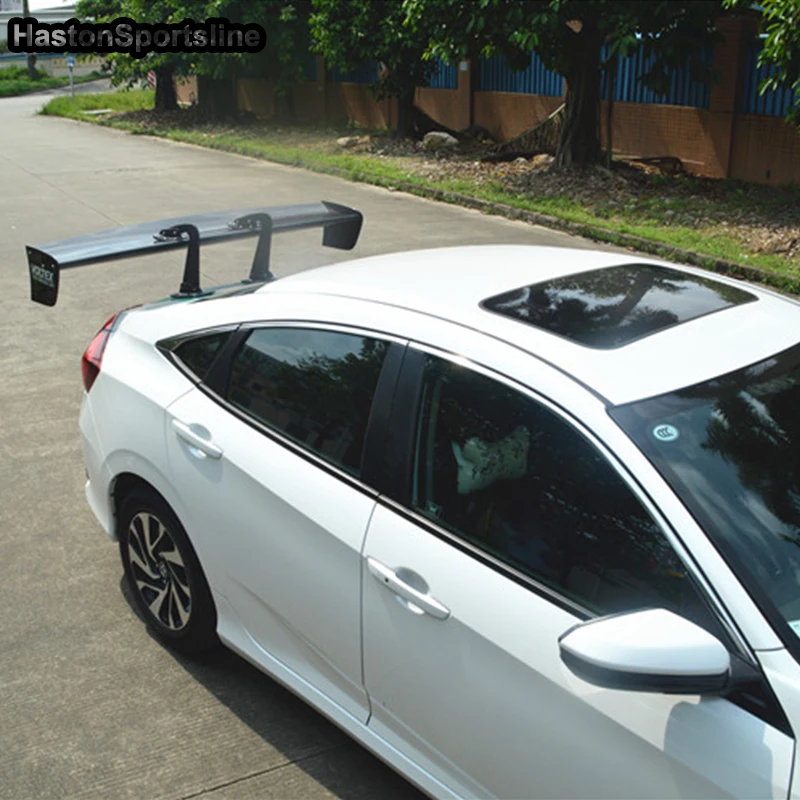 Для Honda Civic углеродного волокна задний спойлер багажника КРЫЛО багажника V Стайлинг