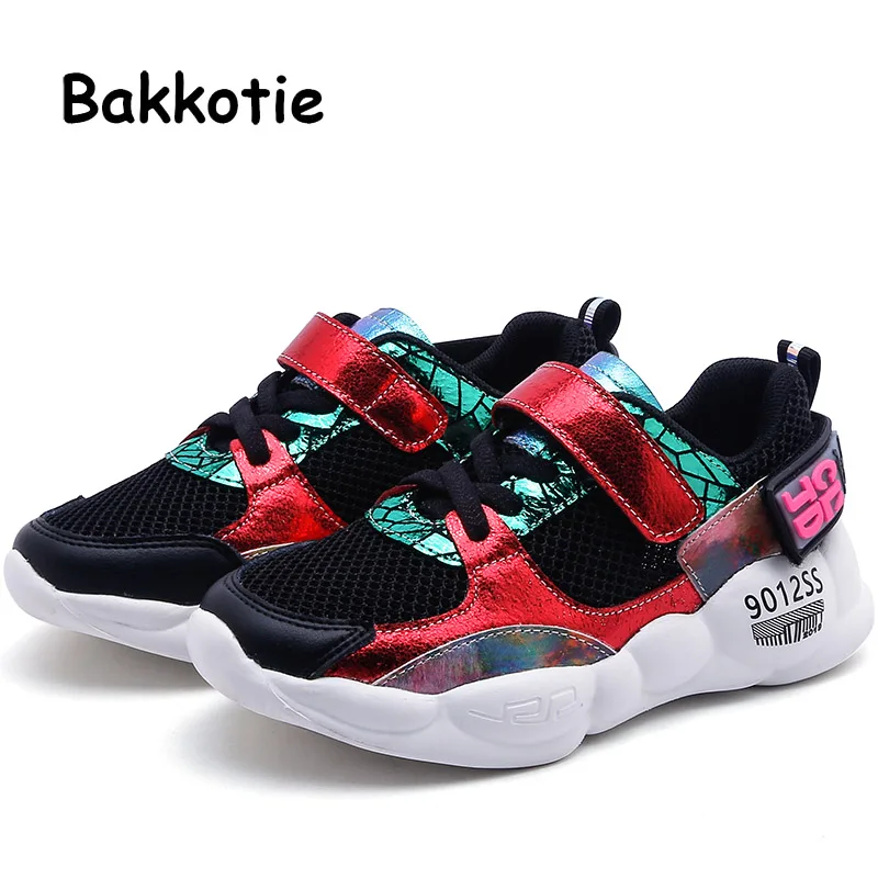 Bakkotie/Детская спортивная обувь сезон осень новые модные черные кроссовки для