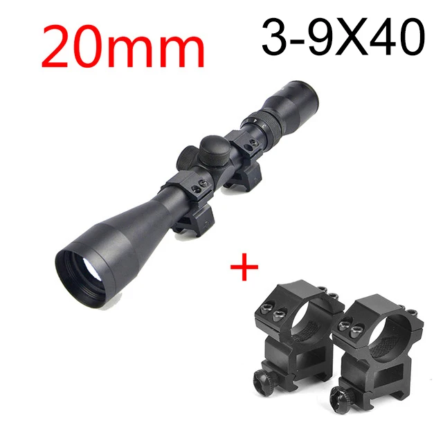 3-9X40 20MM B BESTSIGHT 3-9X40 6-24X50 Riflescopes охотничий прицел с зеленым красным подсветкой страйкбольная оптика Riflescope охотничий прицел - Цвет: 3-9X40 20MM