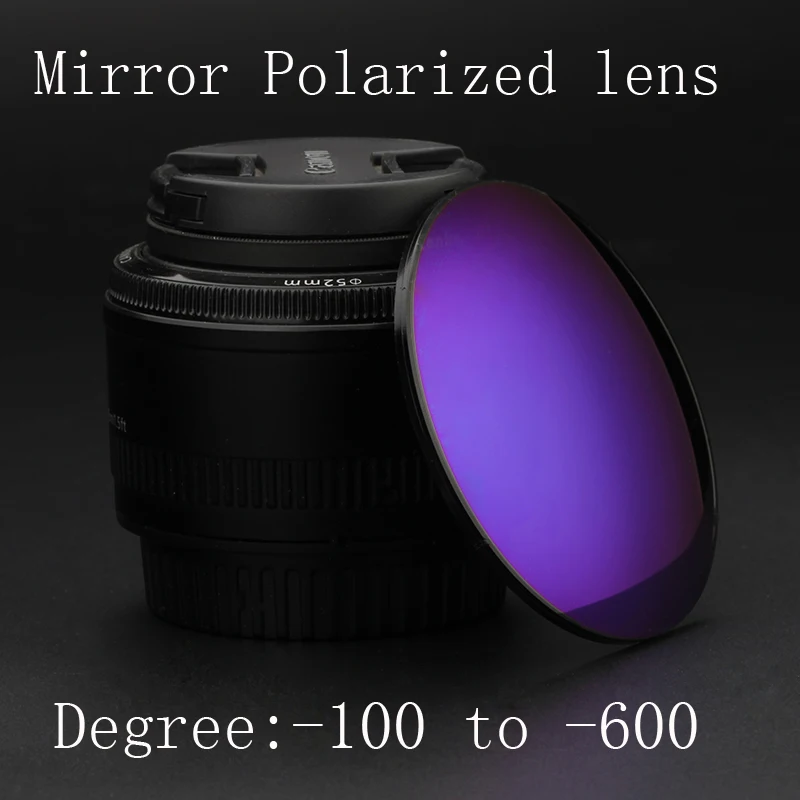 myopia Pulper mirror Пользовательские близорукость солнцезащитные очки по рецепту близорукие линзы для женщин и мужчин скидка солнцезащитные очки поляризованные зеркальные Объективы оптика очки - Цвет линз: myopia Pulper mirror