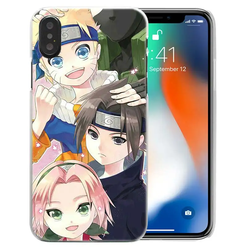 Жесткий пластиковый Чехол Наруто Какаши для iPhone XS Max XR X 10 7 8 6 6S Plus 5S SE 5 4S 4 5C Прозрачный чехол для телефона Coque 11 11Pro Sac - Цвет: 10
