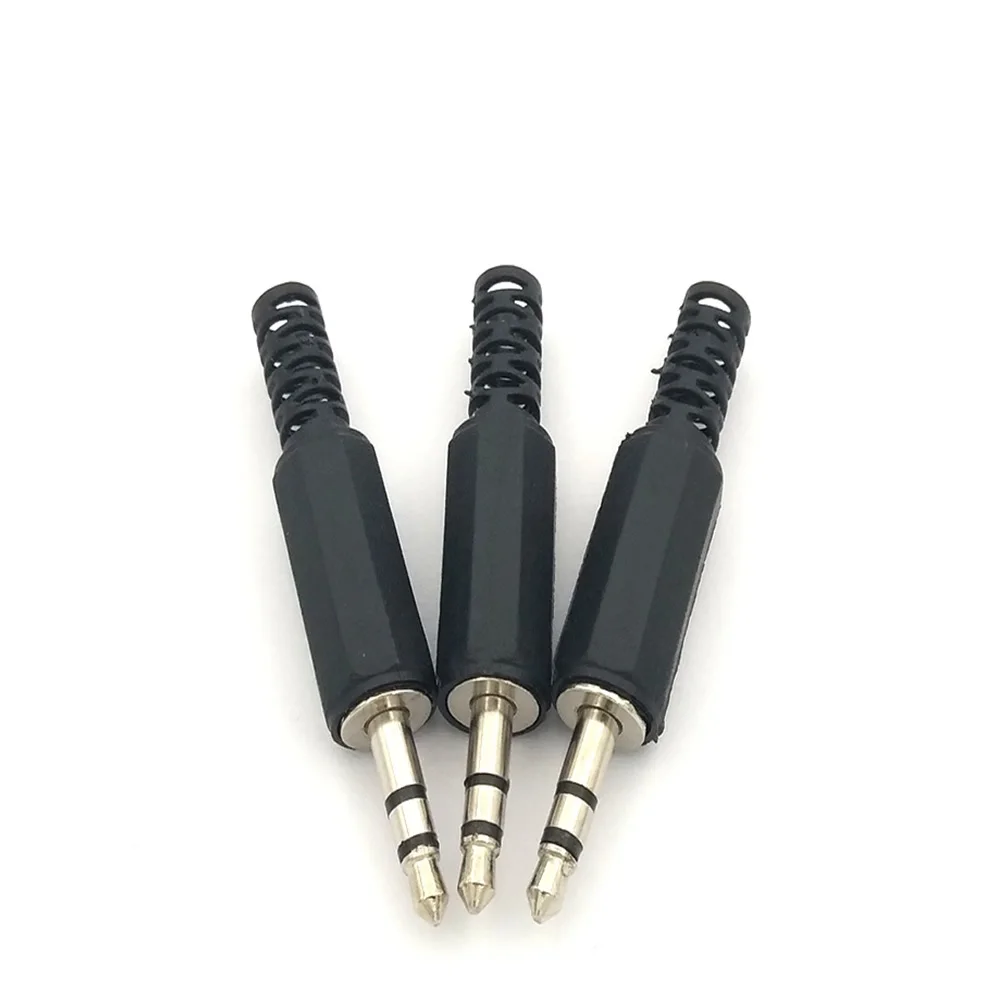 500 шт. 3 5 мм Mini Jack разъем аудио для наушников Разъем stereo Plug с черным Пластик LX1