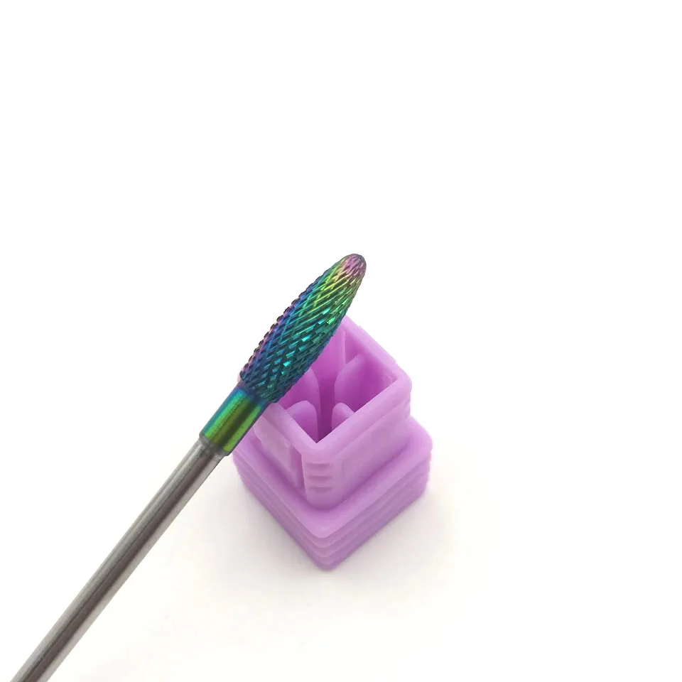 Фреза HYTOOS Радужная из карбида вольфрама фреза для ногтей вращающаяся 3/32 дюйма