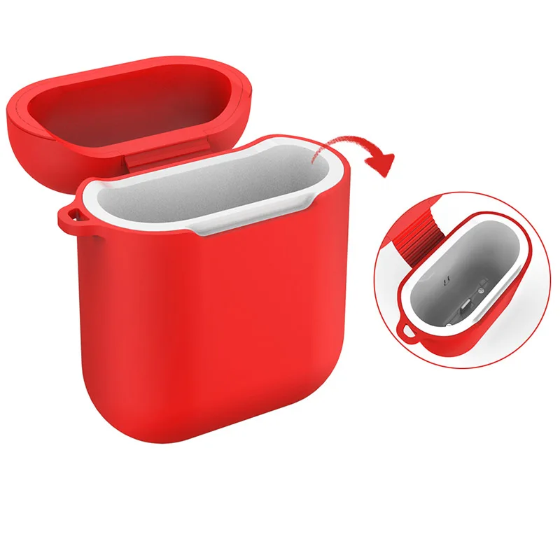 Red GGMM беспроводной зарядный чехол для AirPods чехол Зарядное устройство аксессуары защитный чехол для Apple Airpod Air Pods Быстрая зарядка - Цвет: Red