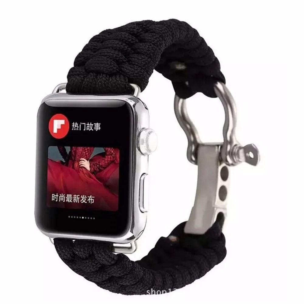 Спортивный ремешок для Apple Watch 4 ремешка 44 мм 40 iwatch Band 3 2 1 42 38 металлический браслет