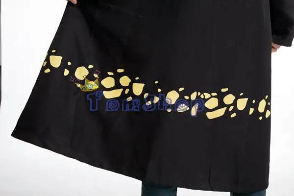 Одна деталь Трафальгар Ло из мультфильмов длинный плащ пальто на молнии