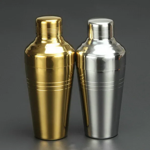 Новый дизайн позолоченный Большой шейкер для коктейлей из нержавеющей стали