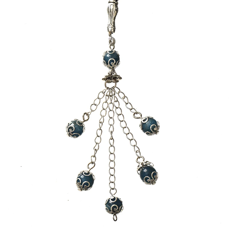 Темно-синие круглые апатитные каменные бусины 8 мм молитвенные для Розария