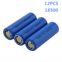 12pcslot shseja 3 7v 18500 1400mah rechargeable lithium battery 3 7v strong light flashlight anti light special lithium battery