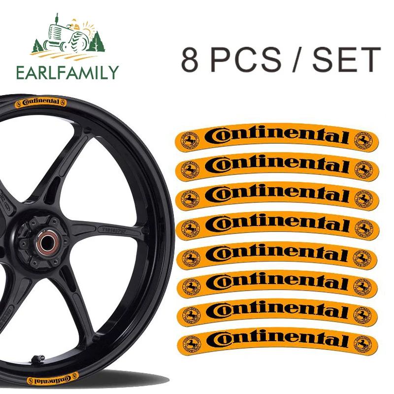EARLFAMILY 13 см x 1,3 см 8x для Bridgestone обода стикер колеса полосы Набор Автомобиль Мотоцикл Гонки Наклейка плоский клей Наклейка