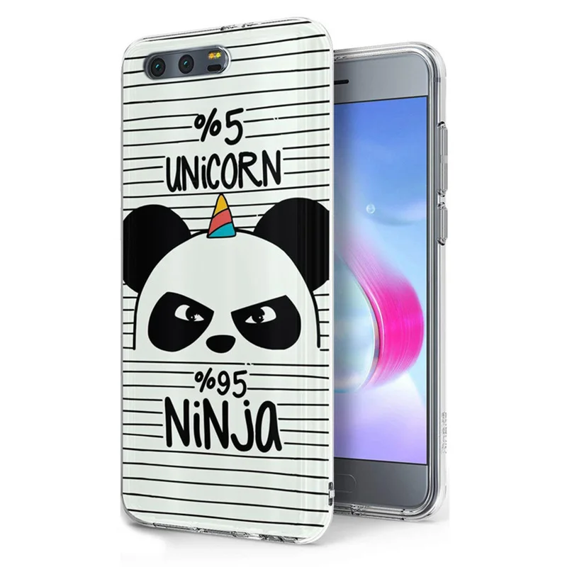 For Huawei P9lite/P8 Lite 2016 2017 Y5 II 2 Y5ii / Y6 Compact TPU Soft Butterfly panda Painted Desig Cover Fundas A032 |