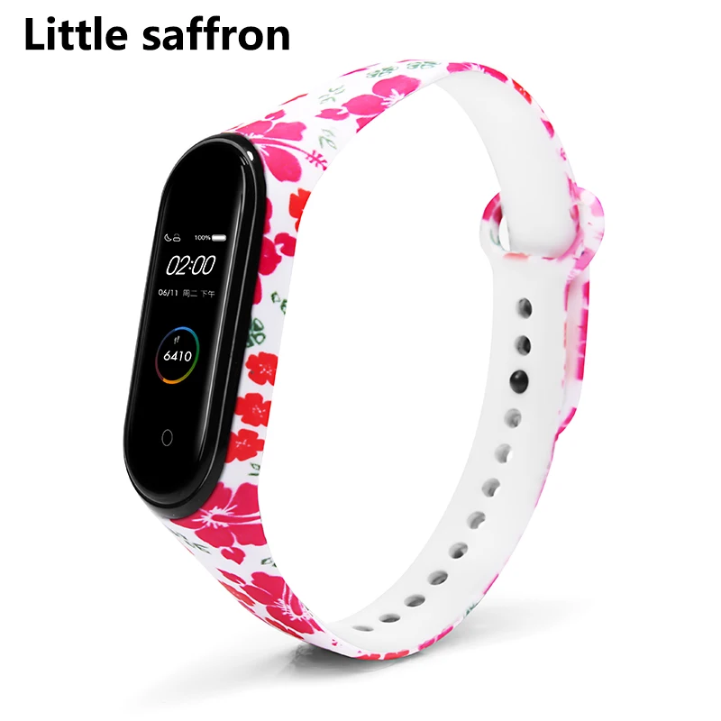 Little Saffron Сменные ремни BOORUI для mi band 4, ремешок на запястье для xiaomi mi band 3, спортивный силиконовый браслет для xiaomi mi band 3/4 - Цвет: Little Saffron