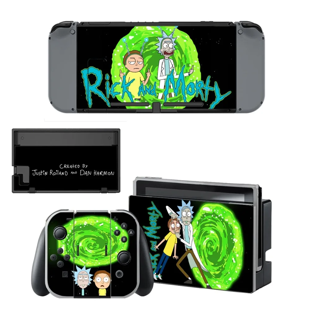 Виниловая наклейка Rick and Morty для виниловой наклейки doswitch для консоли Nintend Switch NS и контроллера Joy-Con