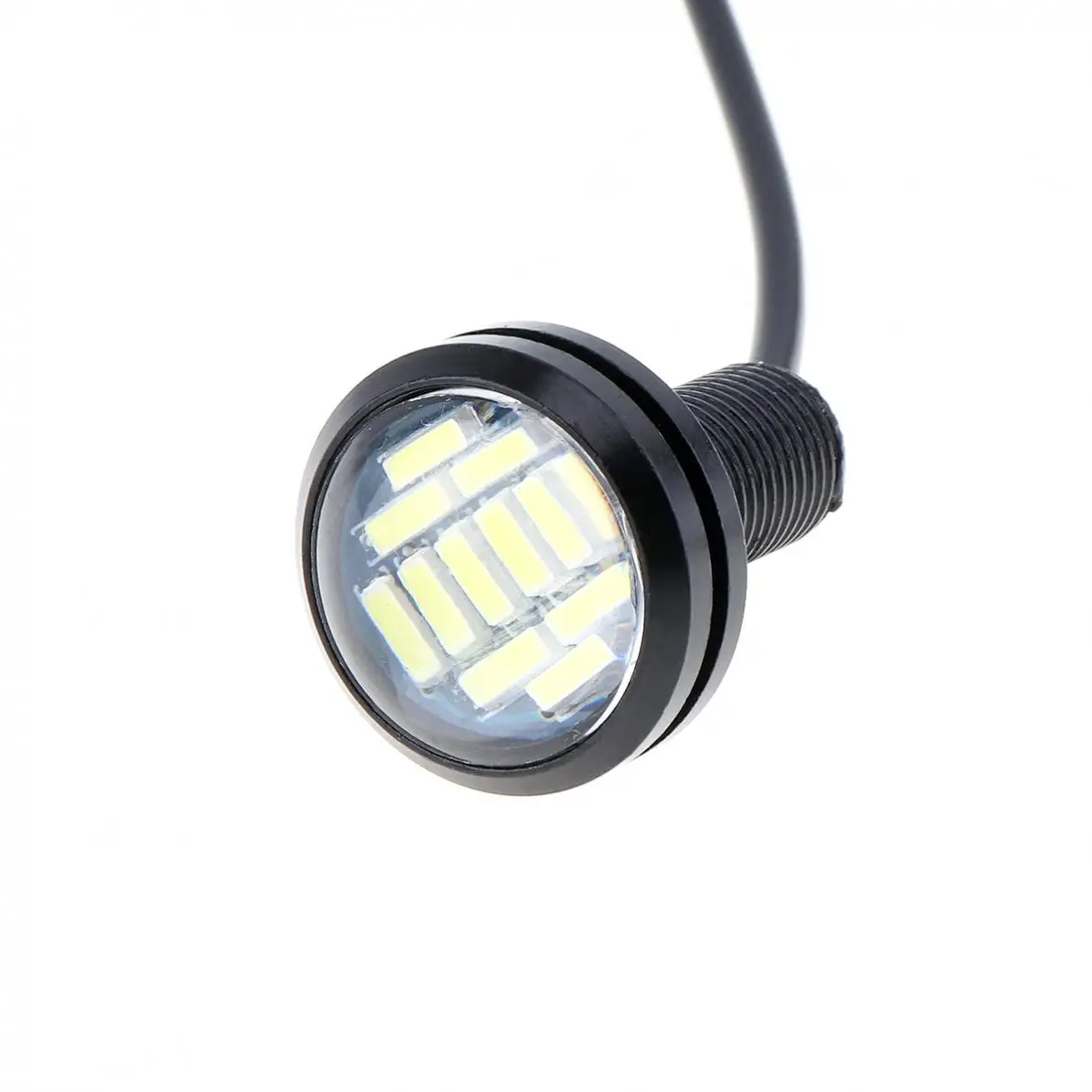 10 шт./компл. 23 мм орлиный глаз 4014 12SMD белый 12В Противотуманные фары дневные фары DRL лампа 18 Вт автоматический обратный резервный Парковка сигнальная лампа